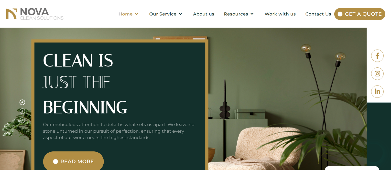 Nova Clean Solutions website preview